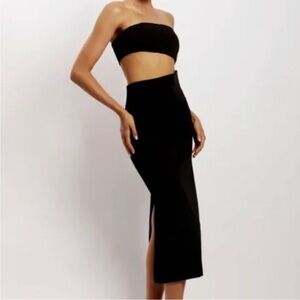 Meshki Diana Cut Out Midi Dress - Black Size Small